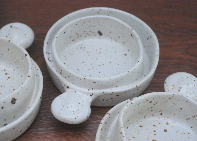 Vintage Robert Weiss Ceramics 1012 Soup and Cracker Bowls Set of 4