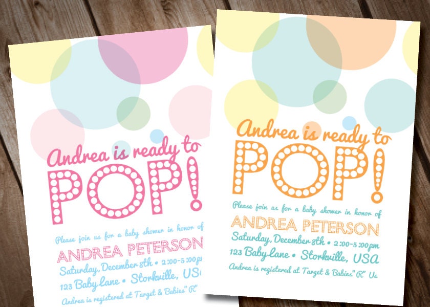 DIY Digital About to POP Baby Shower Invitation Il_170x135