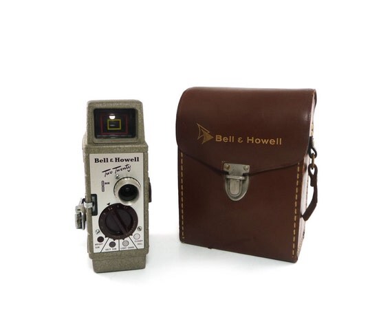Vintage movie camera - brown Bell & Howell two twenty