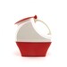 Red and white mid century pitcher - vintage Burrite plastic art deco plastic pitcher