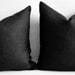 Sukan / 1 Piece Black Linen Pillow Covers - large pillow - euro pillow covers - european pillow covers - throw pillow - 26x26 pillow covers