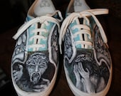 Custom Painted Doctor WHO shoes DON'T BLINK Order Any Size or Type of shoe sneaker ladies mens