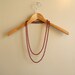 1920s / 1930s Ruby Red Glass Beaded Flapper Necklace