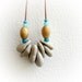 Beach Necklace - Natural beach stones pebbles necklace