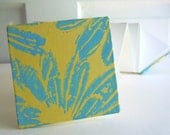Yellow and Turquoise Daisy Mini Lotus Flower Pop Up Book- Blank Journal
