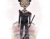 Ruby Rhod - The Fifth Element - 8 1/2 x 11 Illustration Print