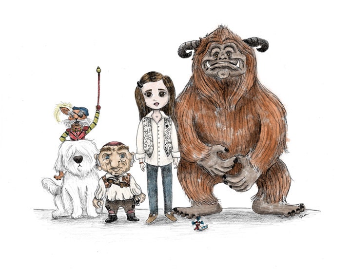 Labyrinth - The Good Guys - 8 1/2 x 11 Illustration Print