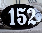 Enamel House Number Oval 4.7" x 7.5"