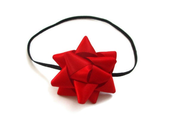 Christmas Bow Headband - Present Bow Baby Headband for Christmas