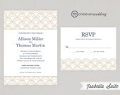 Isabella Glamorous Art Deco Printable Digital Wedding Invitation