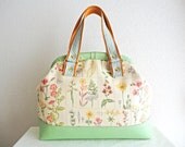 Cottage chic Doctor bag with Floral fabric