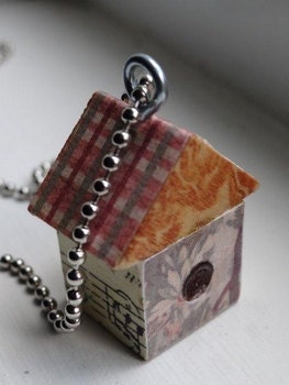 Birdhouse Pendant Necklace