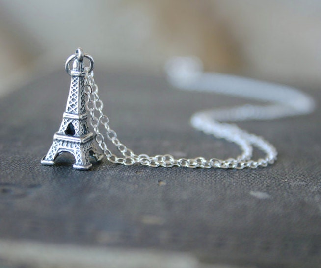 Sterling Eiffel Tower - Simple everyday delicate jewelry