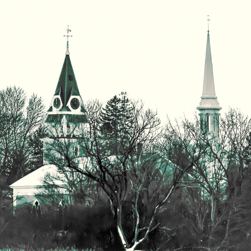 CHURCH STEEPLES, Cape Cod, MASSACHUSETTS, Fine Art Photography, Religious Decor, Church Art, Steeples, Sandwich Massachusetts, Cape Cod Art,