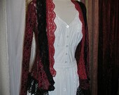 Victorian Lace Jacket, boudoir coat, romantic Soft Stretchy lace, altered couture clothing, SMALL