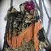 Gypsy Carpet Bag black fringed bohemian granny tapestry bag handmade shoulder fabric purse LARGE