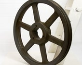 Pulley - Industrial, Printing Press, Iron, Vintage
