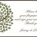 DIY Wedding Tree Guest Book - Printable PDF - Curly Fingerprint Signature Tree 11x14, 16x20, 17x22, 18x24, 20x25 or 24x30 inches