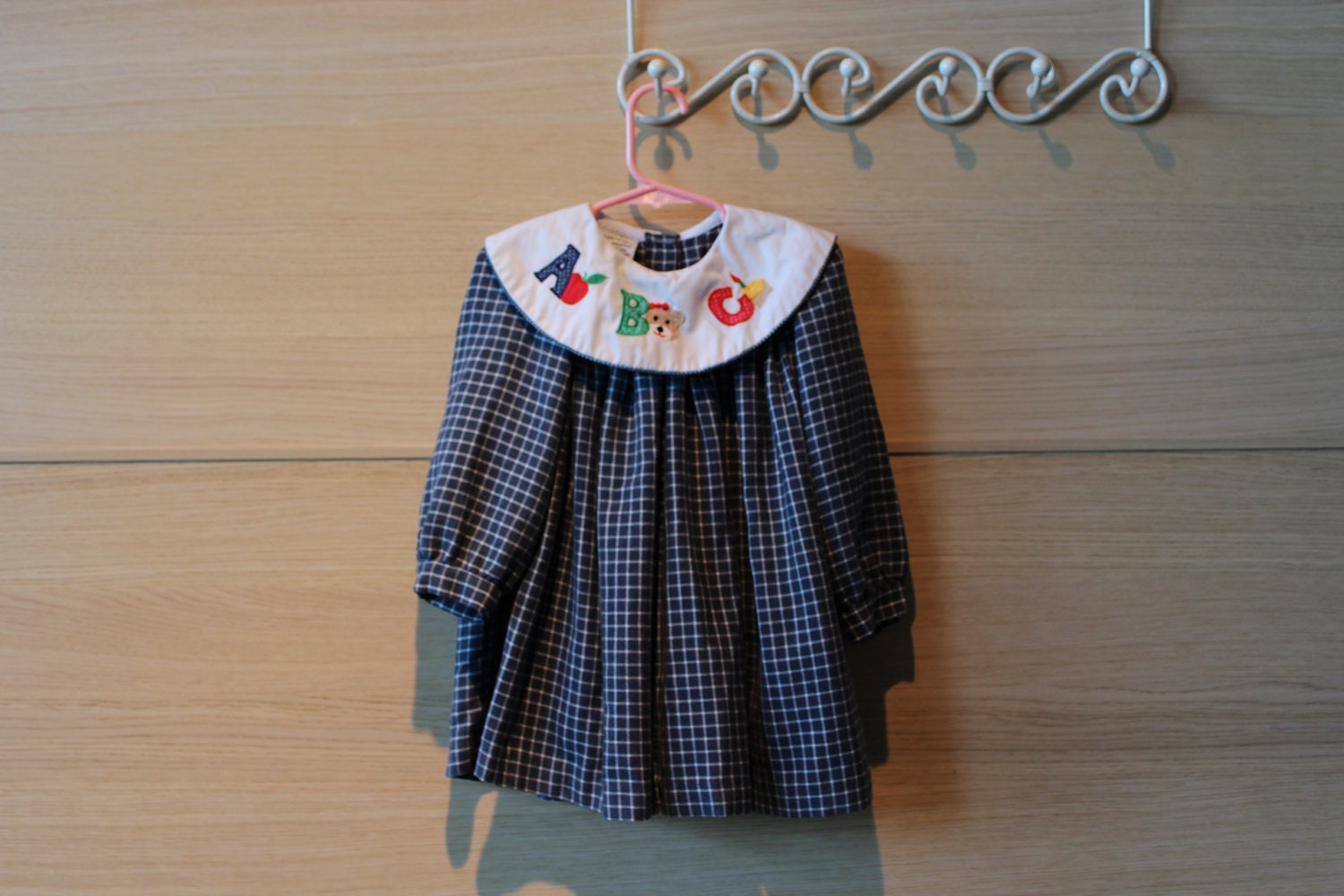 Children's vintage ABC school picture dress, 3T