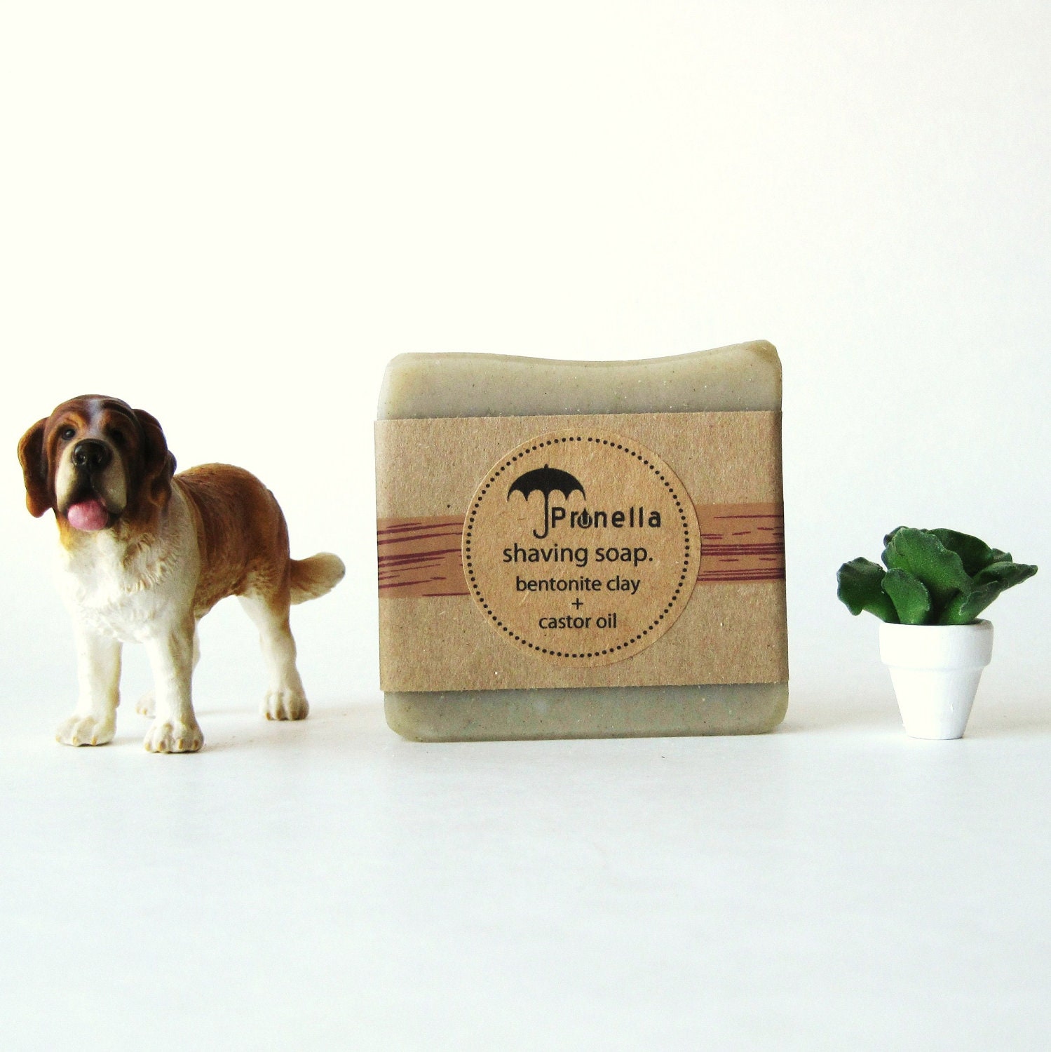 SALE - Bentonite Clay Shaving Soap - Handmade Soap - Unscented Soap - Vegan Organic Cold Process Soap - Eco Friendly Unscented Bar Soap
