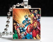 Avengers Scrabble Tile Pendant - Ball Chain Included - Buy 2 Get 1 Free
