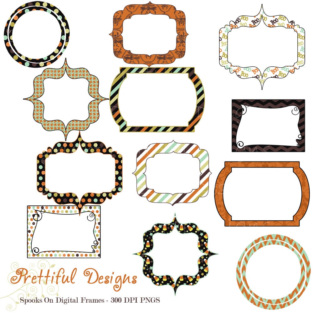 Halloween Digital Frames for Personal or Commercial Use - Spooks On (408) Il_170x135
