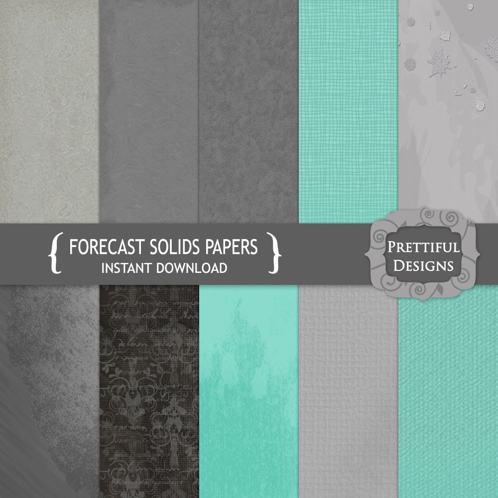50% Off Sale Digital Paper Pack Grays and Sky Blue Forecast Solids (684) Il_170x135