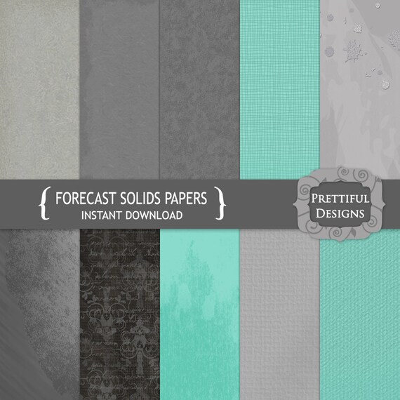 50% OFF SALE Digital Paper Pack Grays and Sky Blue Forecast Solids (684) Il_570xn