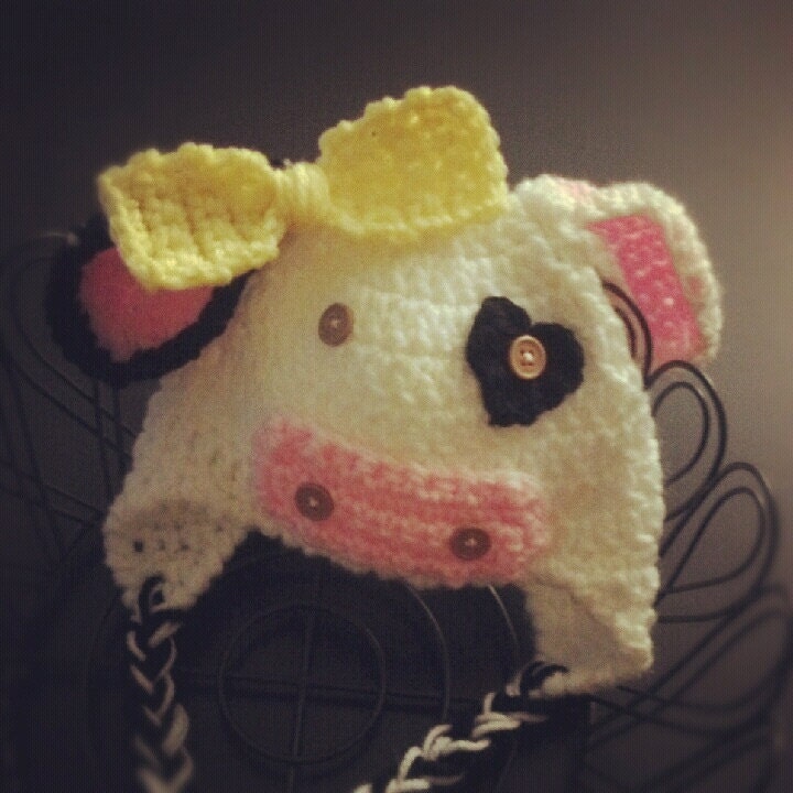3 Month Baby Cow Hat - Made to Order - Photography Prop