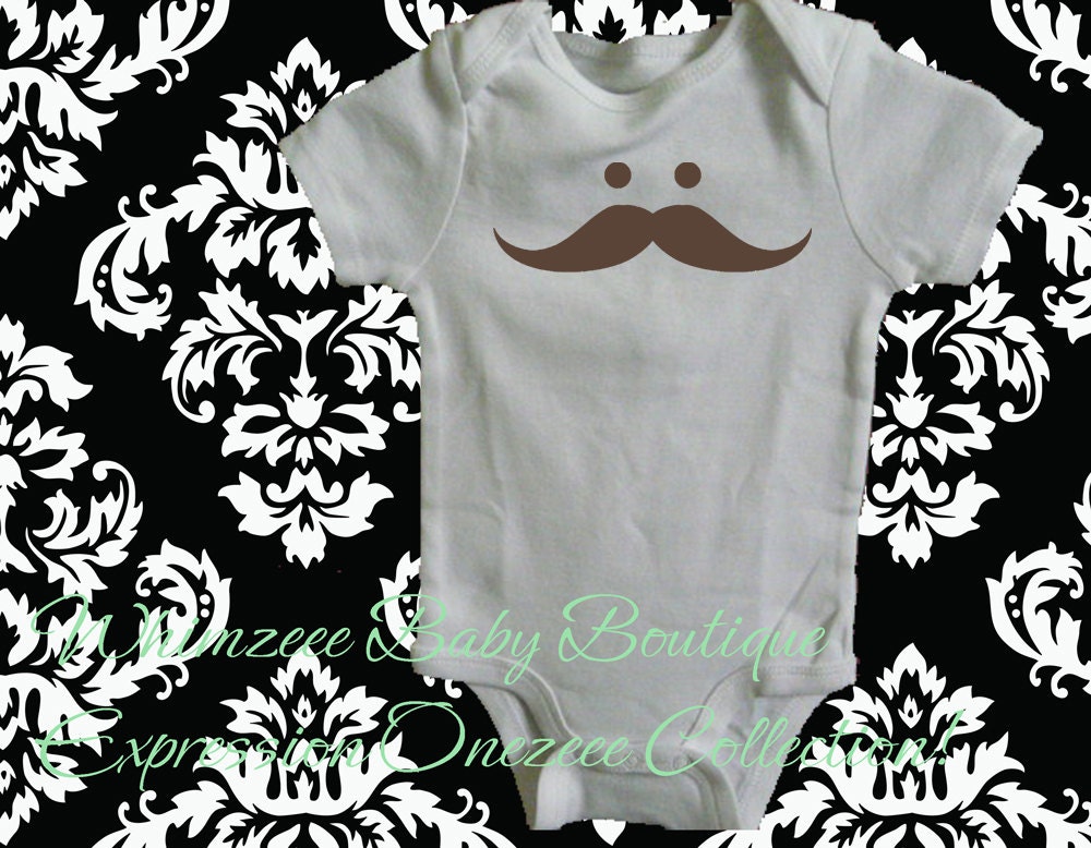 Baby Onesie-Mustache Baby Onezeee Bodysuit - (You pick the size)-White Bodysuit-Baby Shower Gift