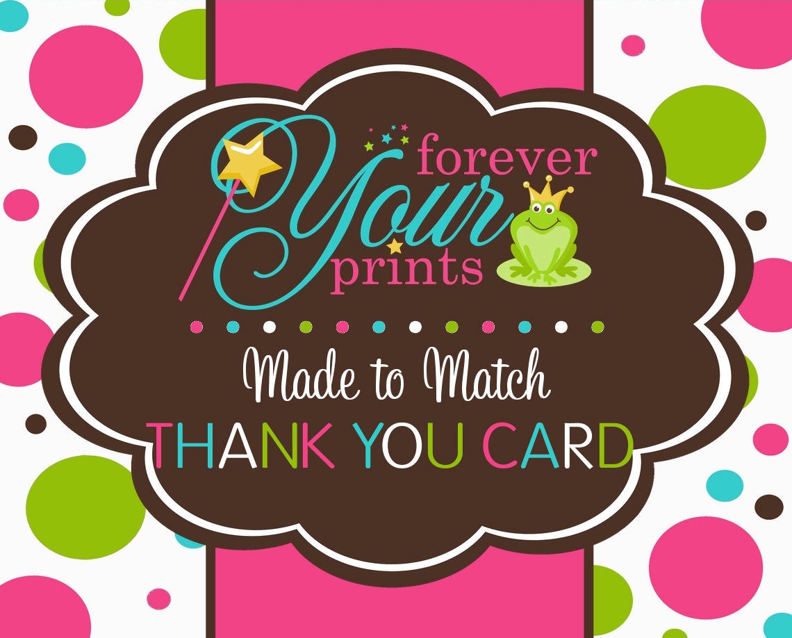 MADE TO MATCH Printable Thank You Card - You Print - Match any of our current designs Il_570xn