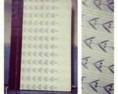 Vintage Burgandy and Grey Wheat Sketch Journal
