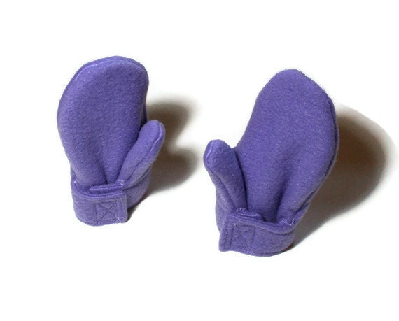 Toddler Fleece Mittens in Lavender  Stay On Mittens Lined