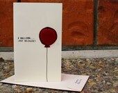 Just Because Balloon Handmade Card by Winnifreds Daughter