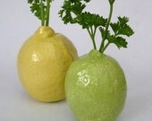 Lemon Lime Bud Vases