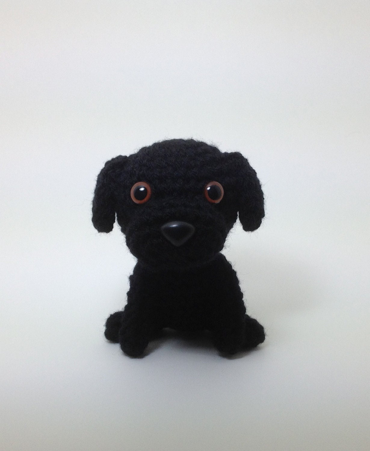 Labrador Retriever Amigurumi Dog Crochet Dog Stuffed Animal Black Lab Retriever / Made to Order