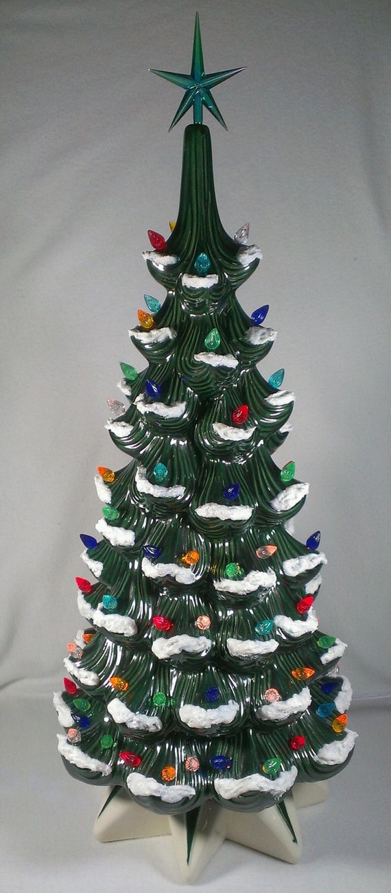 22 ceramic christmas tree with snow by artsonfireplano on etsy 22 ceramic christmas tree with snow by artsonfireplano on etsy