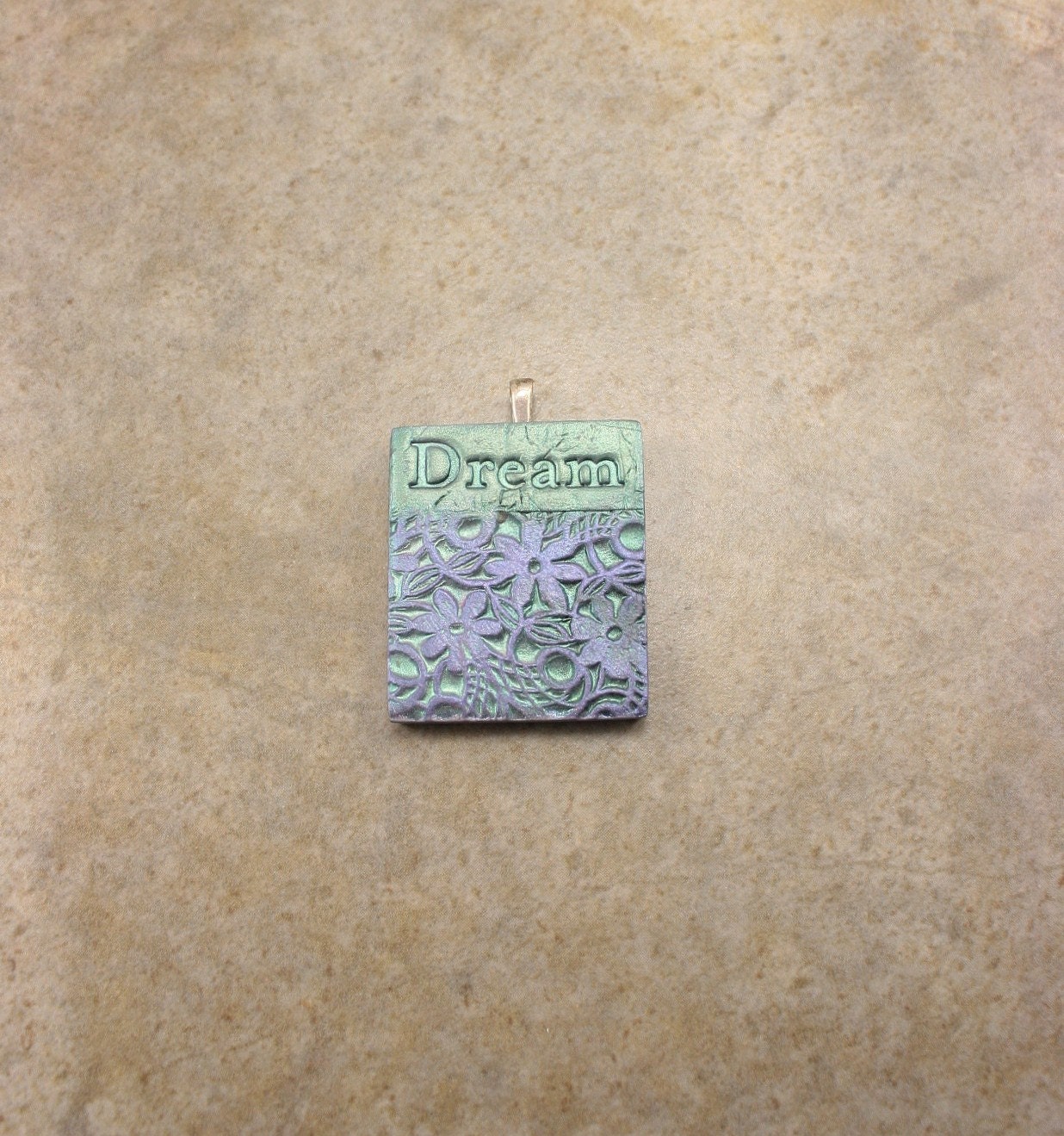Dream Pendant Green Lavender Inspirational Pendant