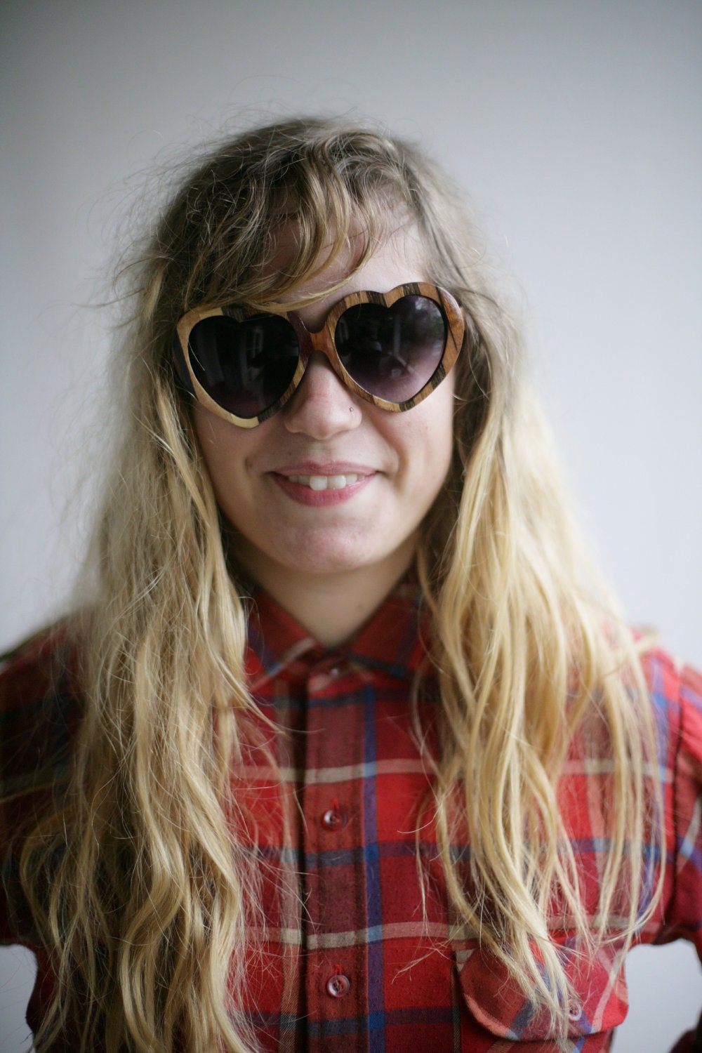 Lolita Womens Heart Sunglasses // The Original Handcrafted Wood Veneer Sunglasses // PATCHWORK