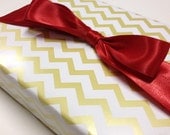 Gold Chevron Paper for wrap or envelope liner