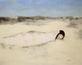 Figure art print of original oil painting. Girl of Winter.