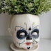 Halloween Edition Sugar Skull, Day of the Dead Baby - Porcelain Baby doll head planter
