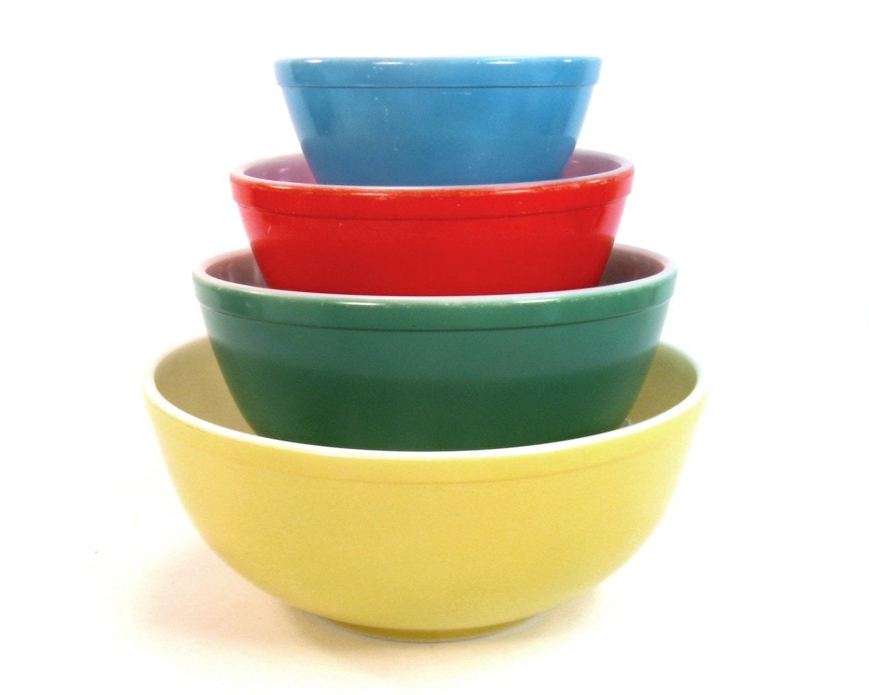 Primary Color Pyrex Mixing Bowls