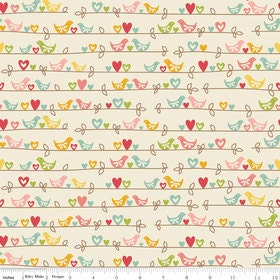 Sweetest Bird Cream Riley Blake Fabrics 1 Yard - chitchatfabrics