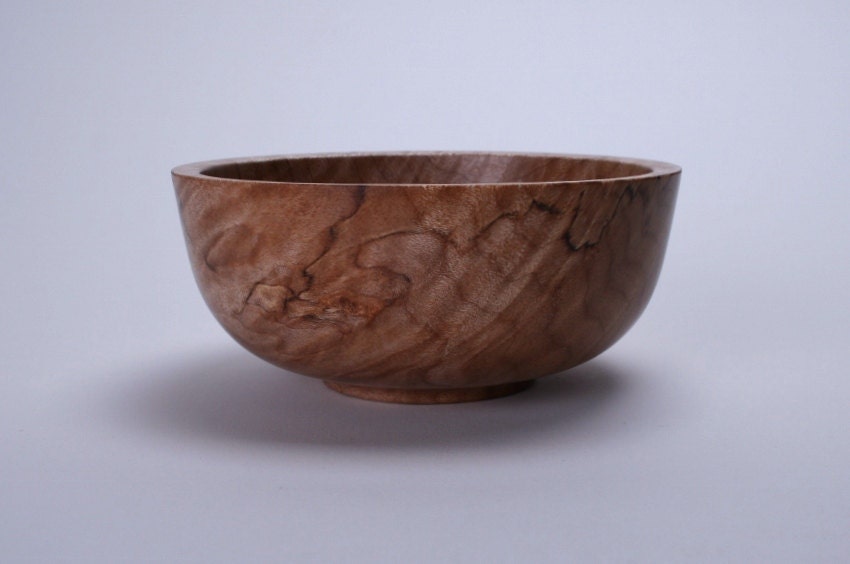 Fiddleback Big Leaf Maple Burl Wooden Bowl 943