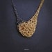 bohemian oxidized silver & goldfilld amber crochet necklace