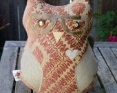 One-of-A-Kind City Hipster Owl Plush Pillow Mini