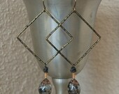 Crystal Smoke Lampwork Earrings