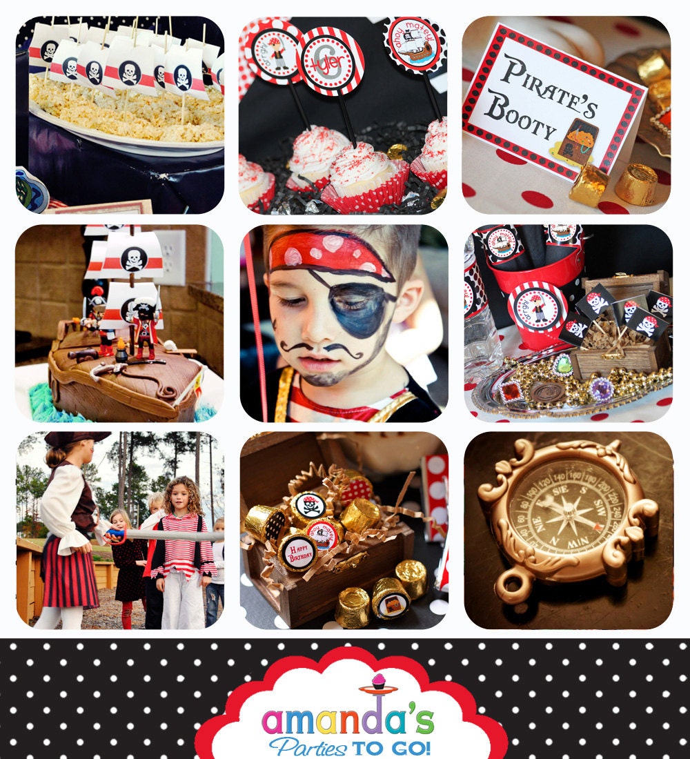 Pirate Party - Pirate Birthday Printable Collection by Amanda's Parties TO GO
