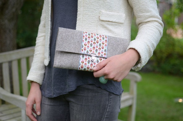Matroschka Clutch bag - Hand bag - 100% wool felt